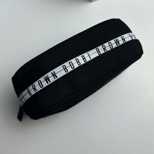Bobbi Brown Makeup Bag Case Black and White Logo NWOT Cotton